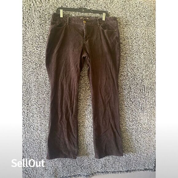 Eddie Bauer Women's Curvy Bootcut Corduroy Pants Brown Size 14 - Picture 6 of 10